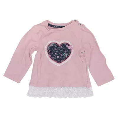 Langærmet t-shirt (Pink) fra BOB Bomuld