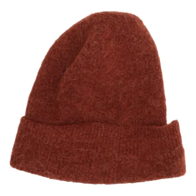 Beanie-Mütze (Braun) von Pieces Alpakawolle, Elasthan, Polyamid