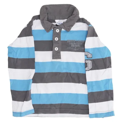Rugby shirt (Blue, Gray, White) from Impidimpi Cotton