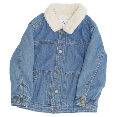 Gevoerde spijkerjas (Blauw) van Zara Polyester
