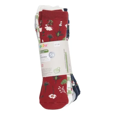 Socks (Red, Multicolored) from Lupilu Cotton, Elastane, Polyamide