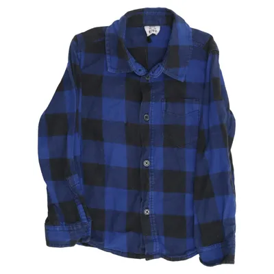 Chemise en flanelle (Bleu, Noir) de Hema Coton