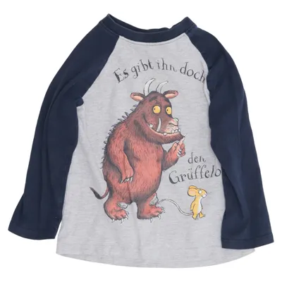Long sleeve T-shirt (Gray, Blue) from Der..Grüffelo Organic cotton, Polyester
