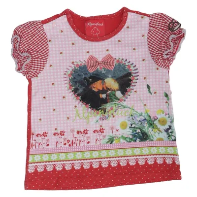 T-shirt (Red, White, Multicolored) from Bondi Cotton, Elastane, Polyester