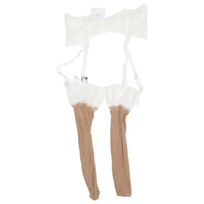 Garter belt (White, Beige) from Noir by Hunkemöller