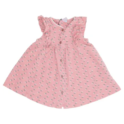 Kleid (Pink, Weiß) von Obaïbi Baumwolle, Elasthan