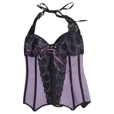 Corset (Violet, Noir) de Coquette Polyester