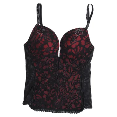 Bustier (Noir, Rouge) de Selmark Élasthane, Polyamide, Polyester, Viscose