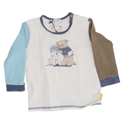 Long sleeve T-shirt (White, Blue, Brown, Multicolored) from Steiff Cotton, Elastane
