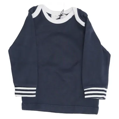 T-shirt à manches longues (Bleu, Blanc) de Sense Organics Coton biologique