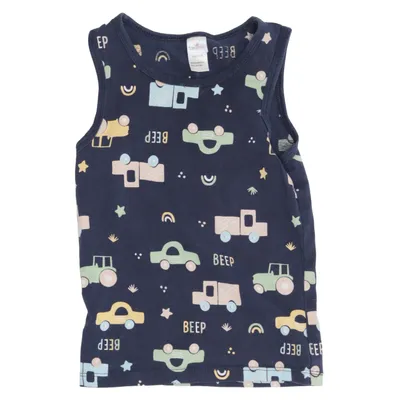 Tanktop (Blauw, Meerkleurig) van Topomini Katoen, Elastaan