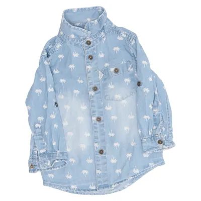 Denim shirt (Blue, White) from Feetje Cotton