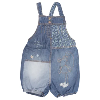 Korte tuinbroek (Blauw, Wit, Meerkleurig) van I Love Next Katoen