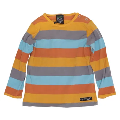 Langarmshirt (Gelb, Blau, Grau) von Villervalla Elasthan, Bio-Baumwolle