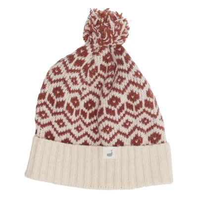 Bobble hat (Beige, Red) from TwoThirds Polyamide, Wool