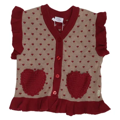 Weste (Beige, Rot) von Hust and Claire Bio-Baumwolle