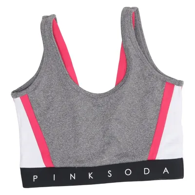 Brassière (Gris, Multicolore) de Pink Soda Sport Élasthane, Polyamide, Polyester
