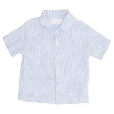 Chemise à manches courtes (Bleu, Blanc) de Zara