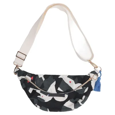 Waist bag (Black, White, Multicolored) from Mara Mea Cotton, Polyester