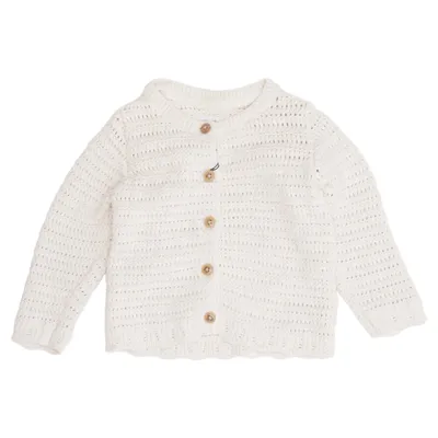 Cardigan (Hvid) fra Fred & Flo Bomuld, Nylon
