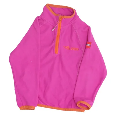 Fleecejakke (Pink, Orange) fra Trollkids Polyester