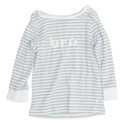 Lange mouwen shirt (Blauw, Wit) van Mori Bamboo, Elastaan, Organisch katoen