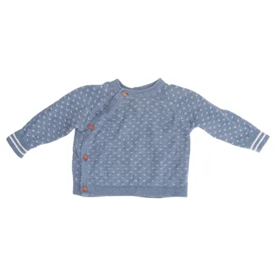 Cardigan (Blue, White) from Alana Cotton, Wool
