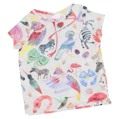 T-shirt (Gris) de Michelle Morin x H&M Coton, Élasthane