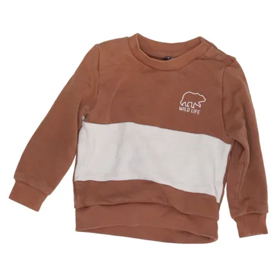 Sweatshirt (Marron, Blanc) de Mini Coton, Polyester