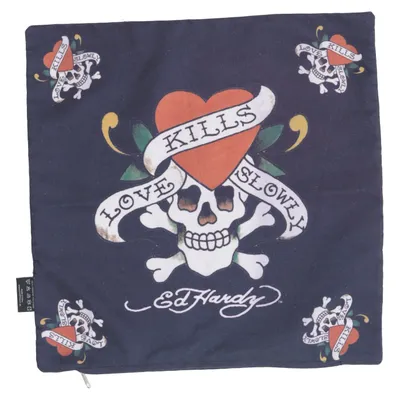 Housse de coussin (Bleu, Multicolore) de Ed Hardy by Christian Audigier Polyester