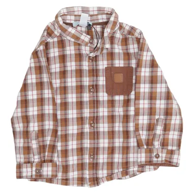Flannel shirt (Brown, White) from Okaïdi Cotton