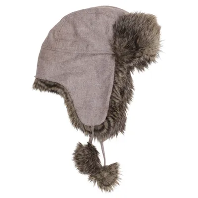 Trapperhatt (Brun) från She Akryl, Polyester, Ull