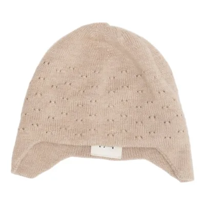 Beaniehue (Beige) fra Hvid Merinould