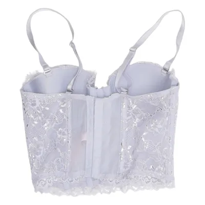 Bustier (Blue, Silver) from Victoria's Secret Elastane, Polyamide, Polyester