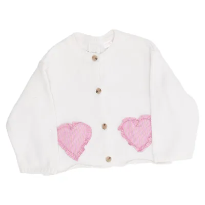 Cardigan (White, Pink) from Zara