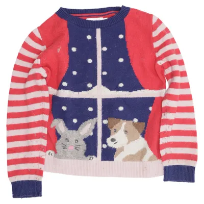 Weihnachtspullover (Rot, Blau, Mehrfarbig) von Mini Boden Alpakawolle, Baumwolle, Polyamid, Viskose