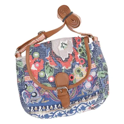 Skuldertaske (Blå, Flerfarvet) fra BPC Bonprix Collection Bomuld, Polyester