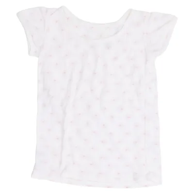 Top (White, Pink) from Uniqlo Baby Cotton