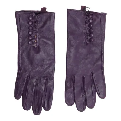 Gants en cuir (Violet) Cuir, Polyester