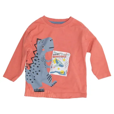 Langærmet t-shirt (Orange) fra Nutmeg Bomuld, Elastan