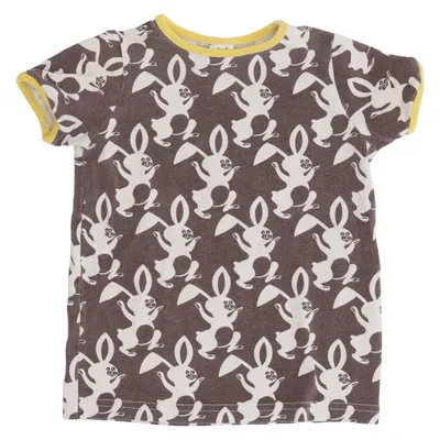 T-shirt (Brown, Yellow, White) from Småfolk Cotton, Elastane, Modal