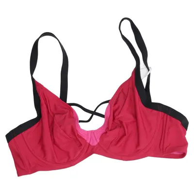 Bikini top (Pink, Black) from Curvy Kate Elastane, Polyamide