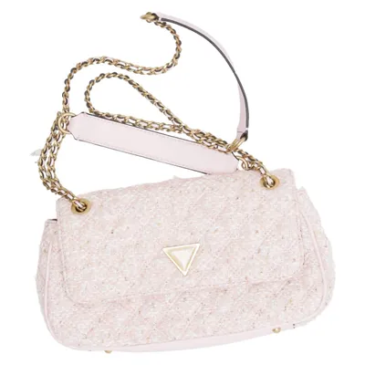 Schoudertas (Roze, Wit) van Guess Katoen, Polyamide, Polyester, Polyurethaan