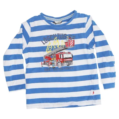 Långärmad t-shirt (Blå, Vit) från Salt and Pepper by Kids Park Bomull