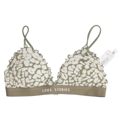 Bikini top (Grøn, Hvid) fra Love Stories x H&M Elastan, Polyamid, Polyester