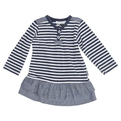 Robe (Bleu, Blanc) de Feetje Coton, Élasthane, Polyester