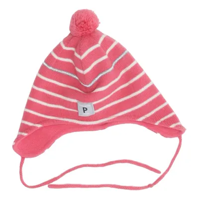 Bobble hat (Pink, White) from Polarn O. Pyret Polyester
