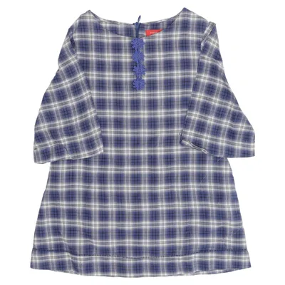 Kleid (Blau, Weiß) von Bengh Per Principesse Baumwolle, Viskose