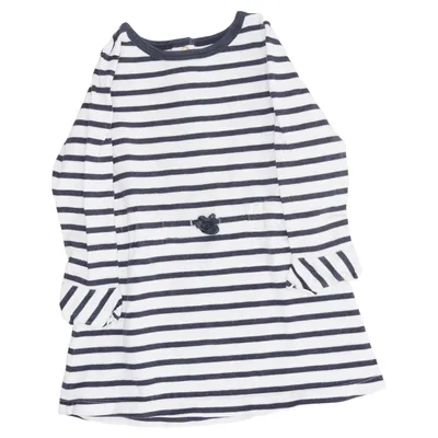 Dress (Blue, White) from Petit Bateau Cotton