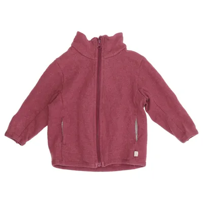 Fleece jas (Rood) van Disana Katoen, Wol